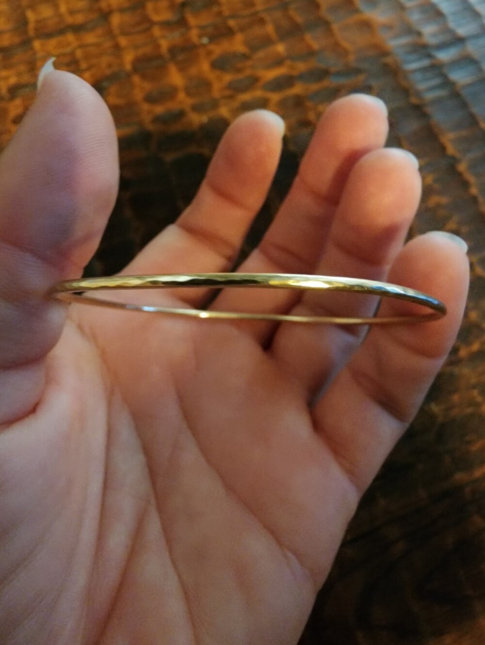 Yearly Co Hammered Bracelet Bangle - Picture 3 of 5
